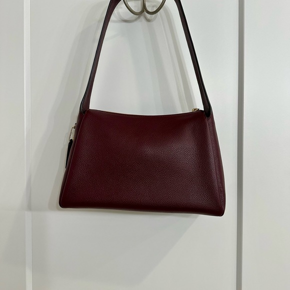 Coach Lola Merlot  Pebbled Leather Shoulder Bag with Gold Accent - Picture 2 of 3